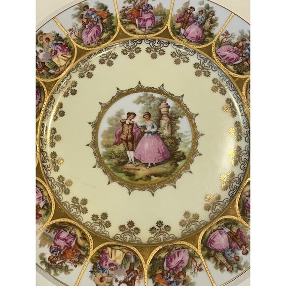 Vintage Fragonard Love Story Porcelain Plate 11" - Bavaria, Germany - Picture 5 of 5
